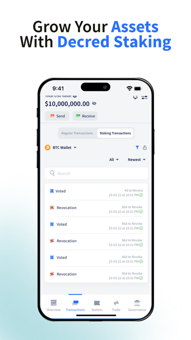 Cryptopower Wallet Screenshot