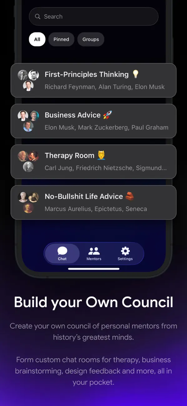 Screenshot #3 pour Council: Chat with Great Minds