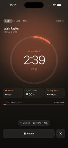 WalkPace Pro screenshot