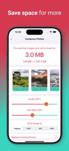 FreeSpace, Resize your Photos screenshot