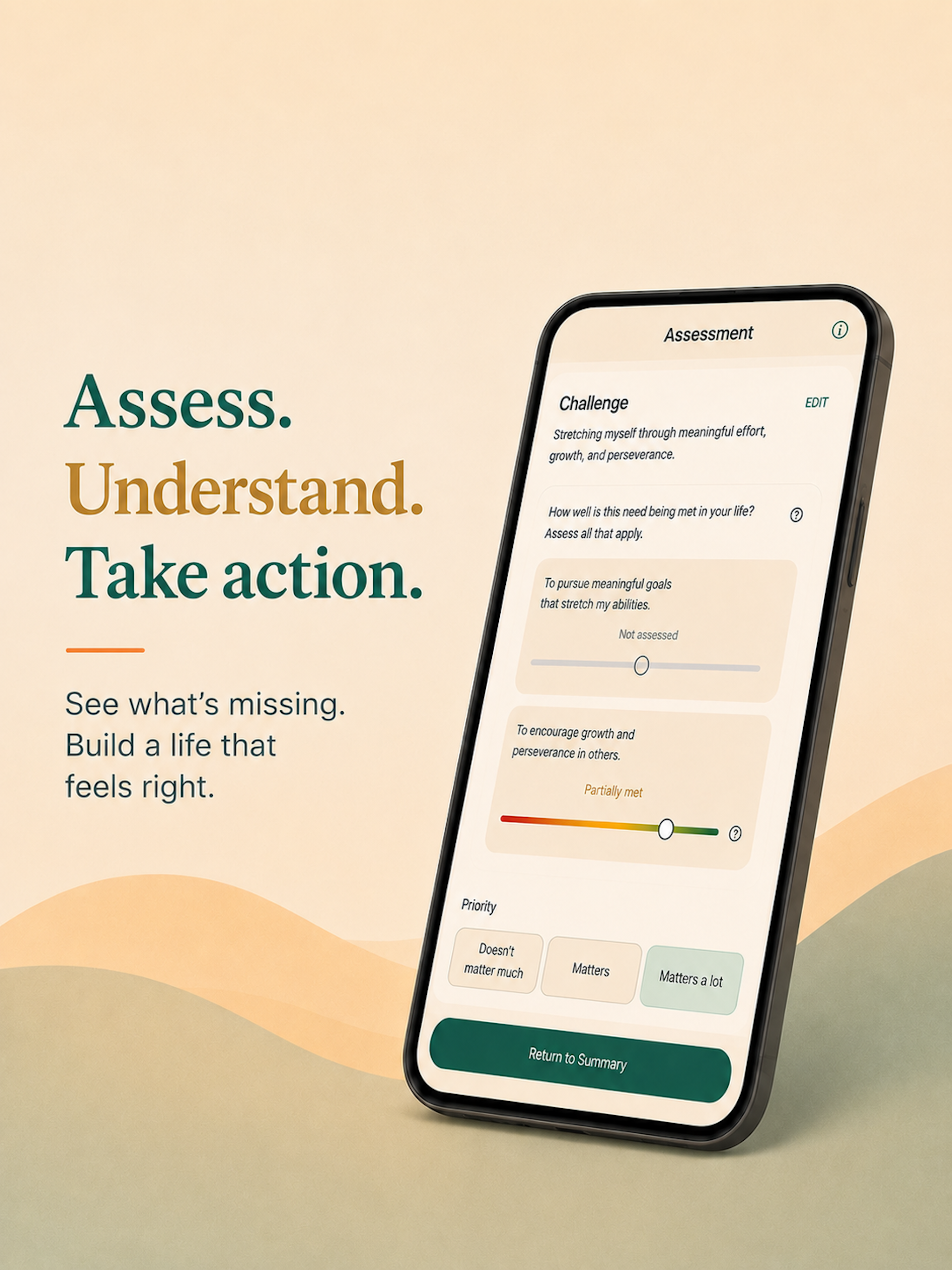 Personal Needs Assessment screenshot 12