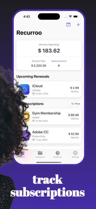 Recurroo - Track Subscriptions Screenshot 2 of 7