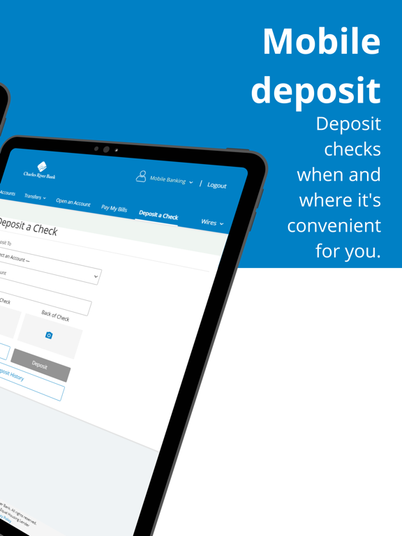 Charles River Bank Mobile iPad screenshot 5 - Finance app