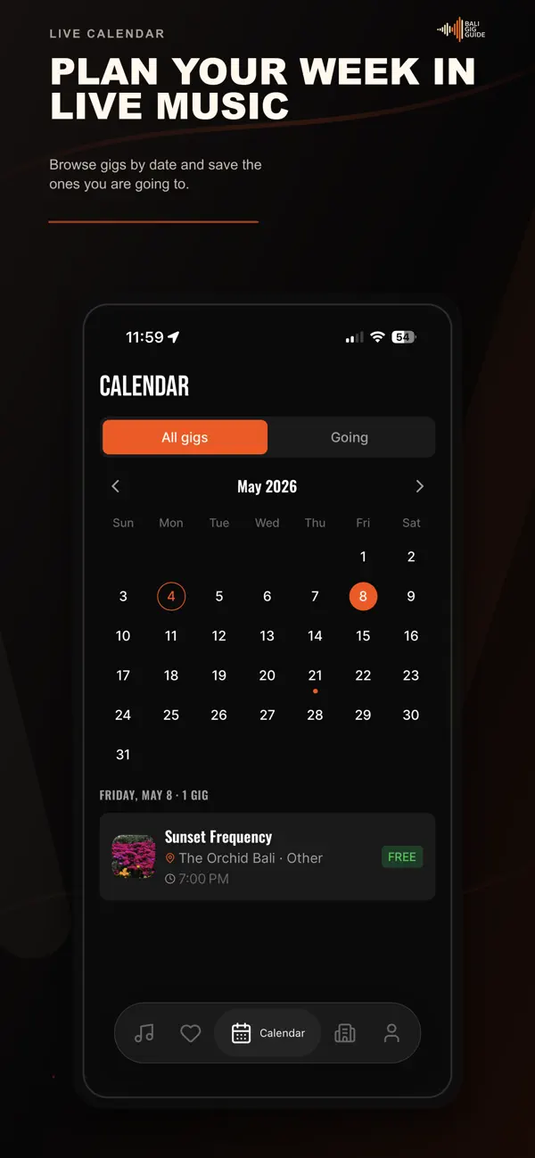 Screenshot #2 pour Bali Gig Guide