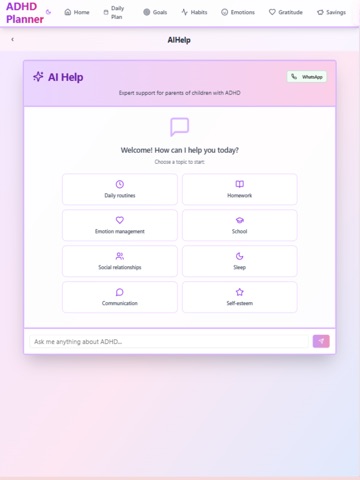 ADHD Planner AI iPad screenshot