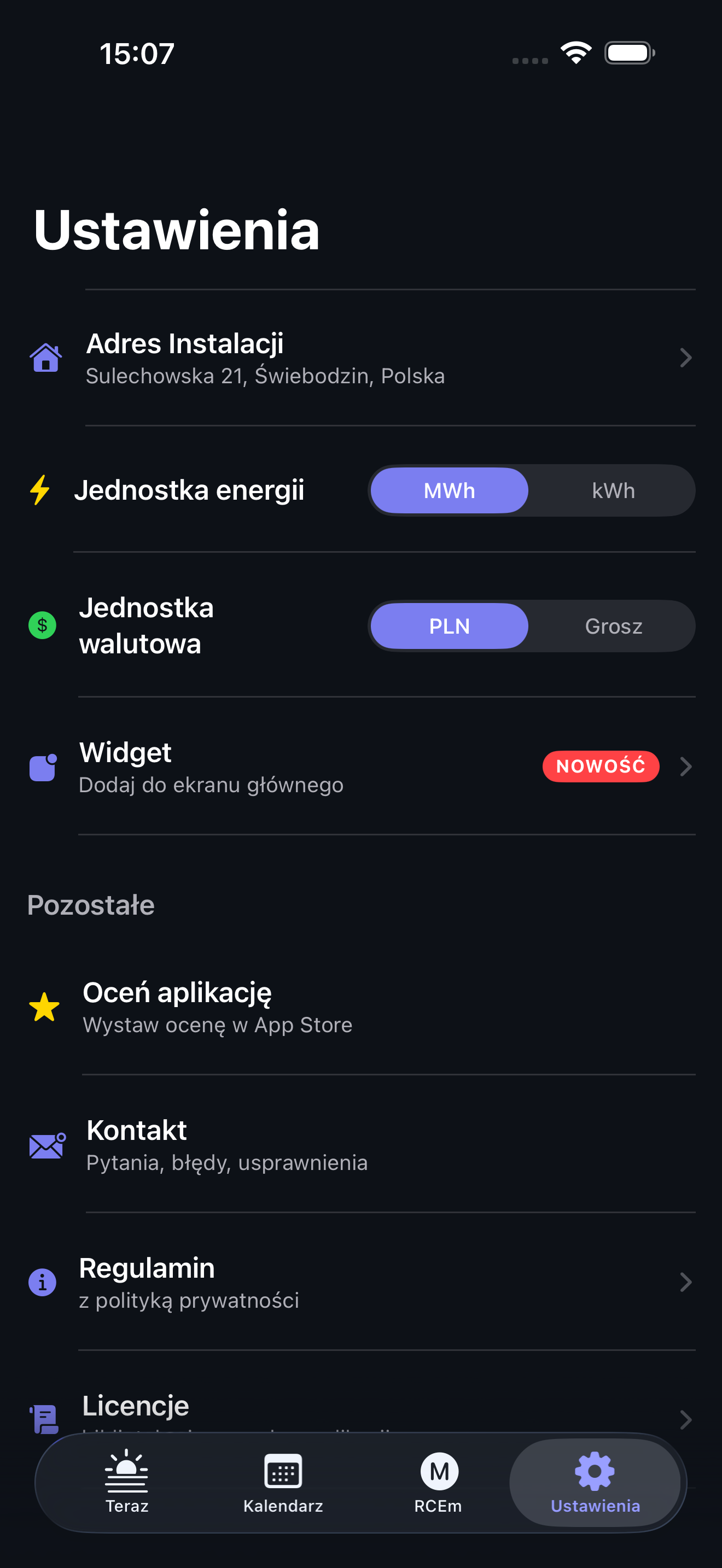 RCE - Rynkowa Cena Energii