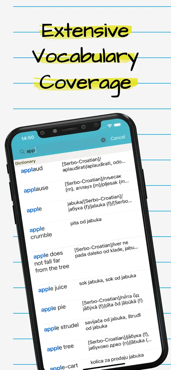 Screenshot #1 pour Croatian English Dictionary +