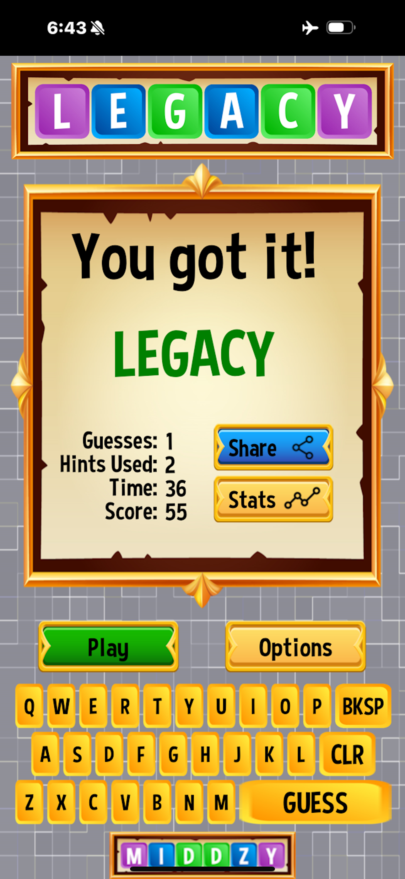 Middzy - Word Puzzle Game screenshot 4