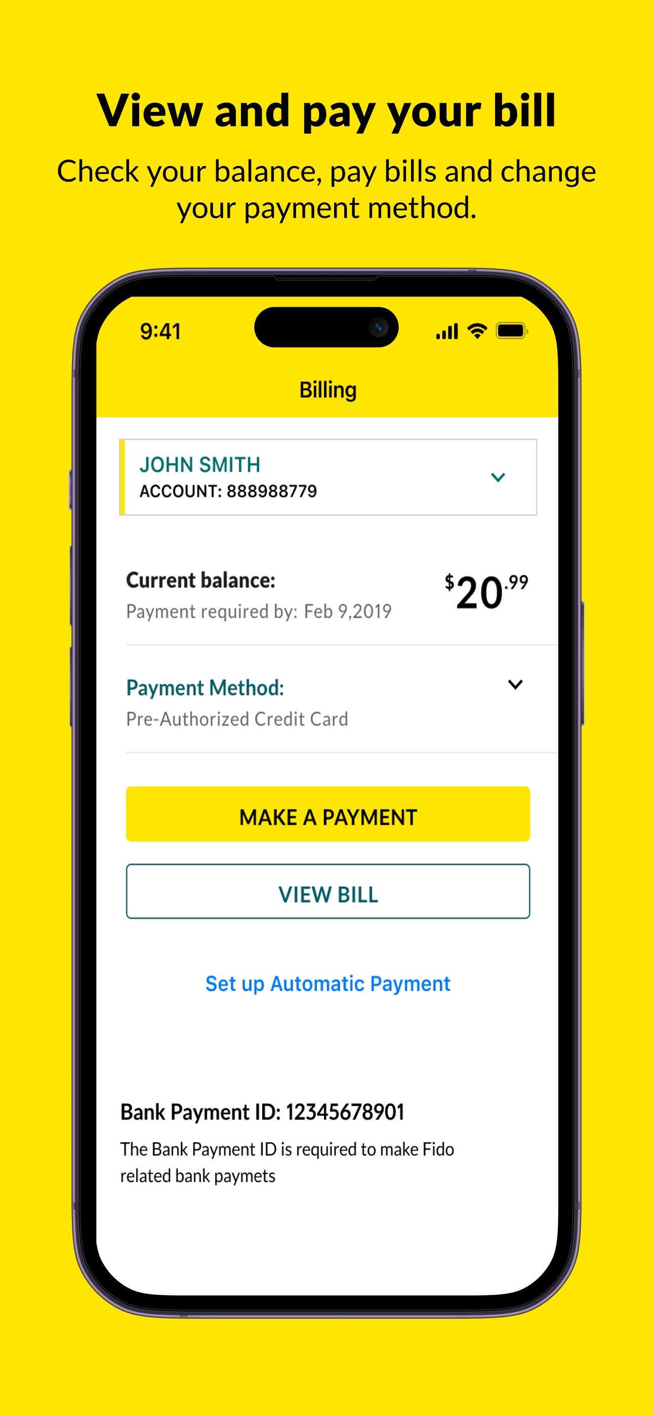 Fido My Account
