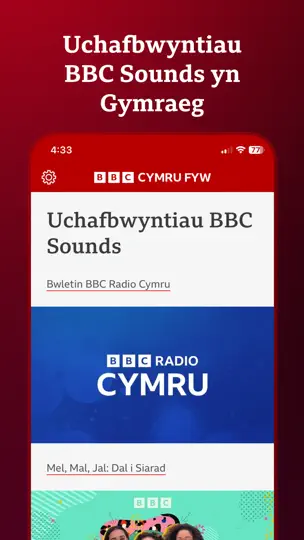 Captura de pantalla de BBC Cymru Fyw en iPhone 4