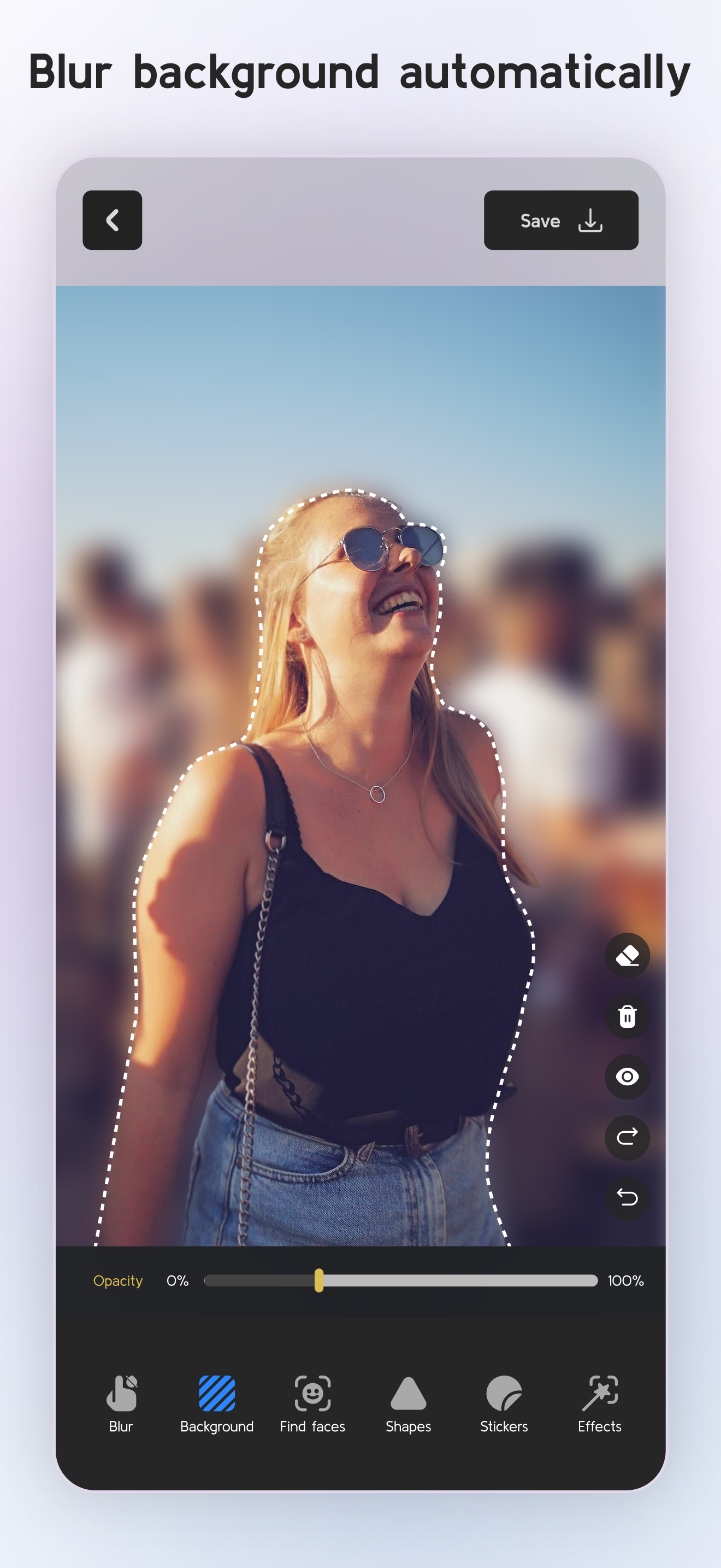 Blur and pixelate editor app screenshot 3