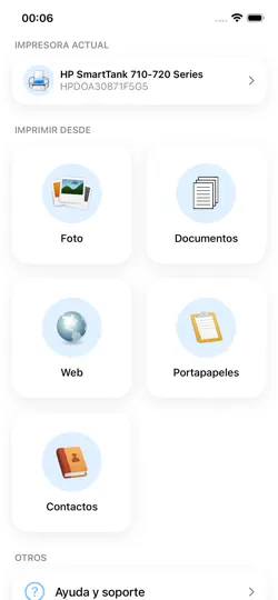 Captura de pantalla de PrinterShare en iPhone 1