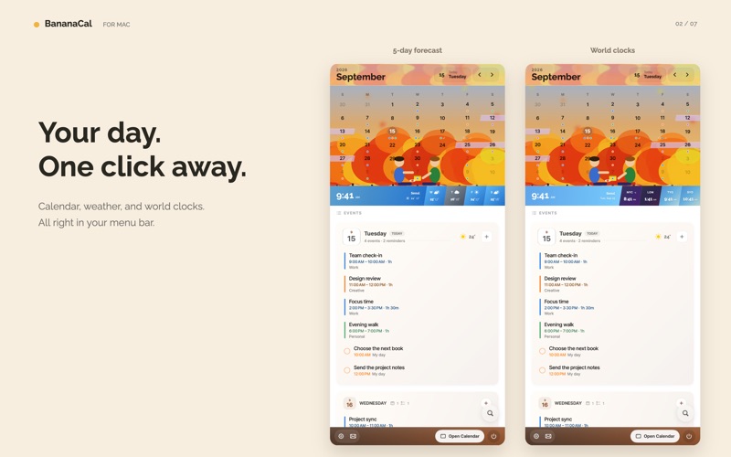 BananaCal screenshot 2