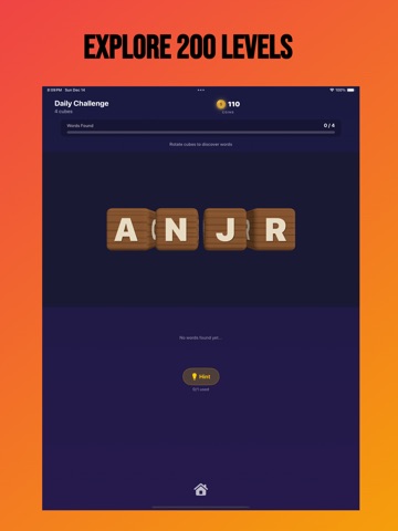 Word Cubes 3D iPad screenshot