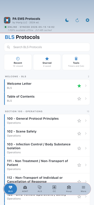 PA EMS Protocols Screenshot 1 of 9