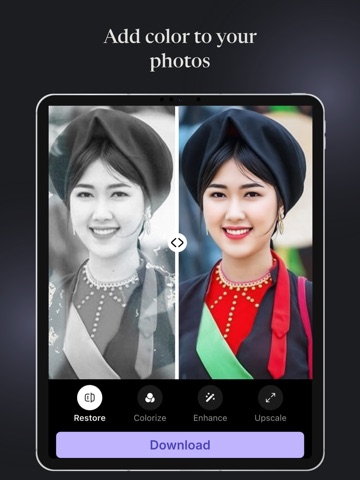AI Photo Restore & Enhance iPad screenshot