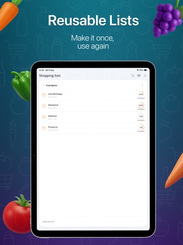 AI Grocery Shopping List iPad screenshot