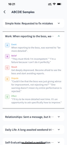 Positive Mind - ABCDE理論で思考整理 screenshot
