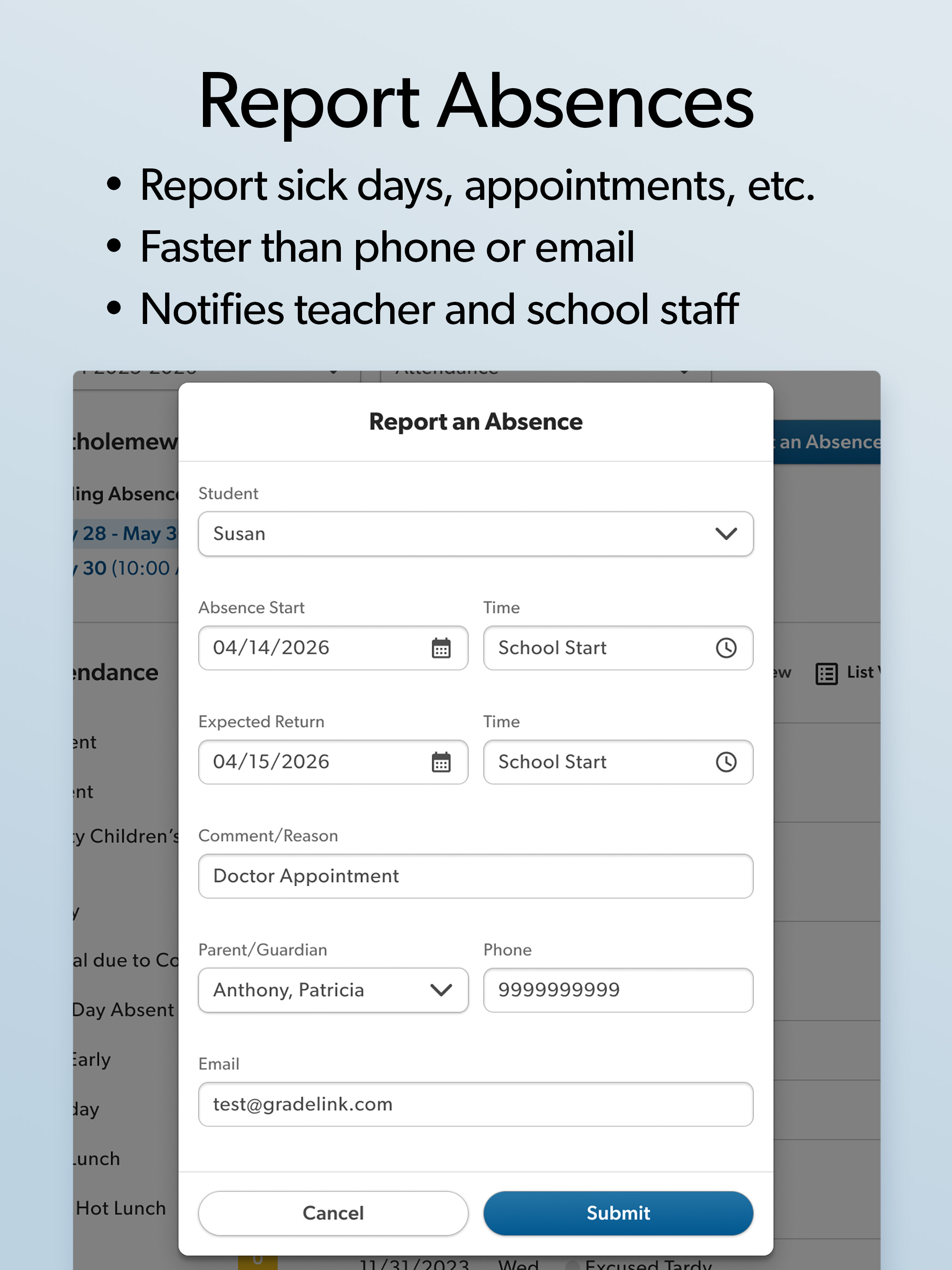 Gradelink Student/Parent App