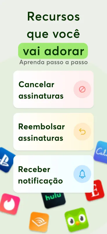 Cancelar assinaturas reembolso screenshot 3 of 6