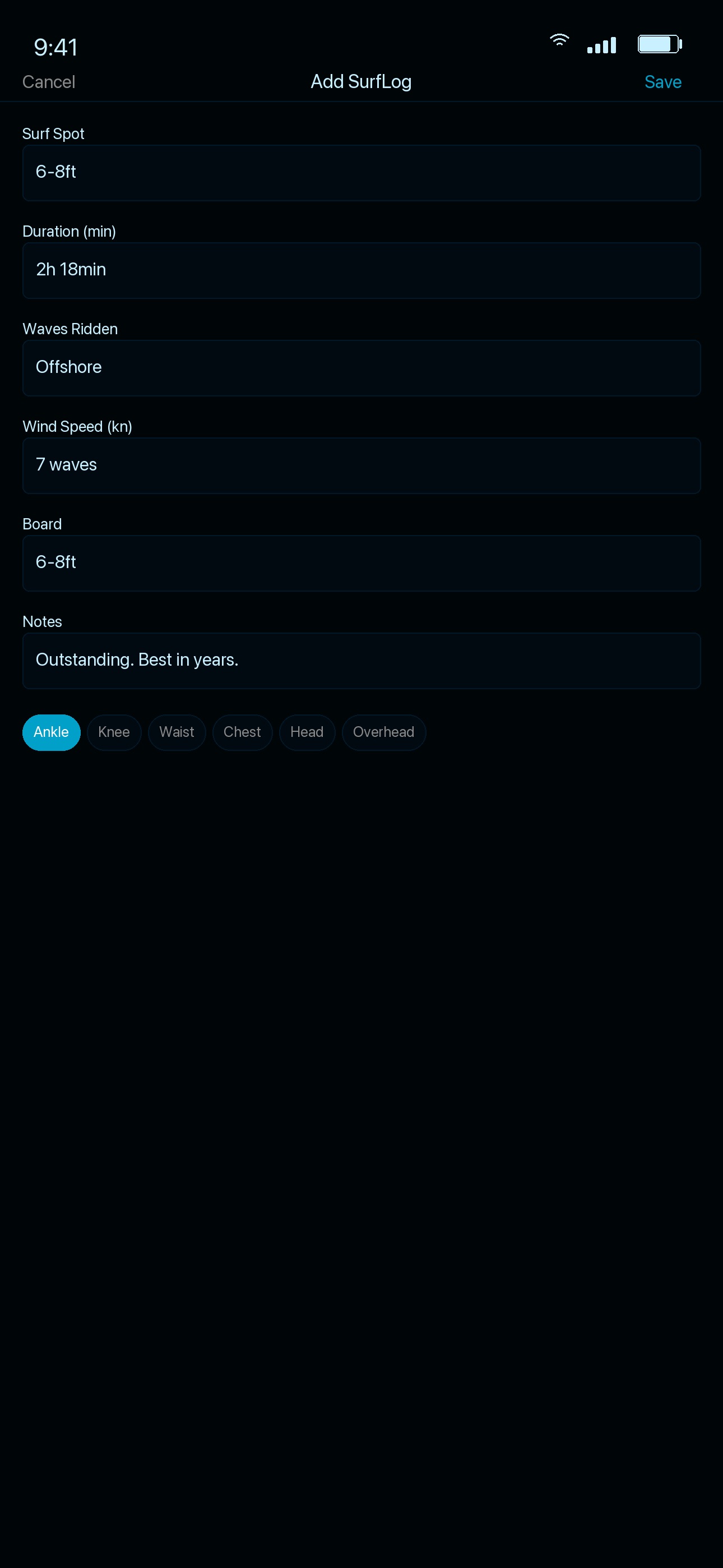 Screenshot 3 of SurfLog - Wave Tracker