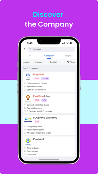 FlashInfo - Company & People Screenshot