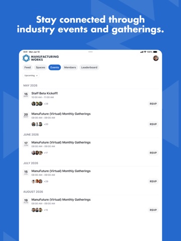 Manufacturing Works Community iPad screenshot