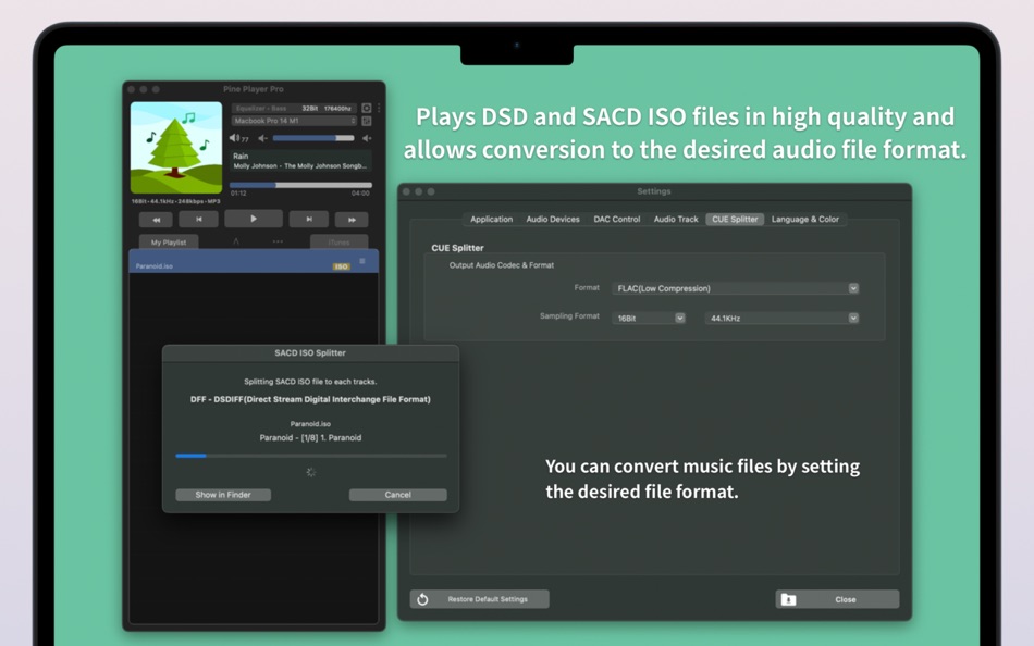 #2. Pine Player Pro (macOS) بواسطة: Siseong Ahn