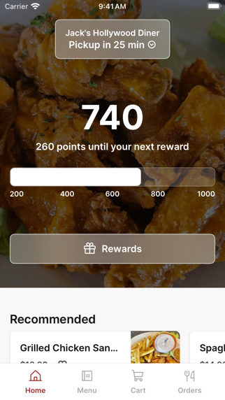 Jack's Hollywood Diner app screenshot