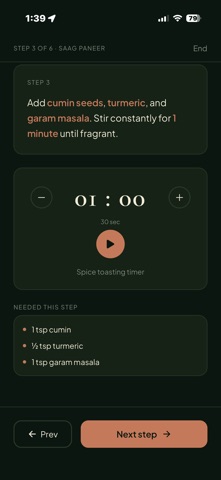 SpiceChef: AI Guided Cooking screenshot