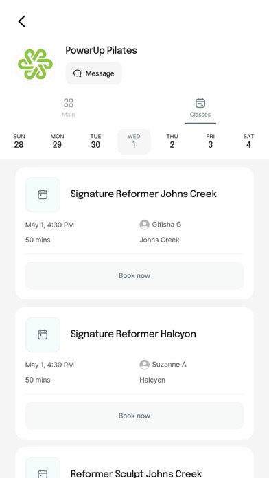 PowerUp Pilates App Screenshot