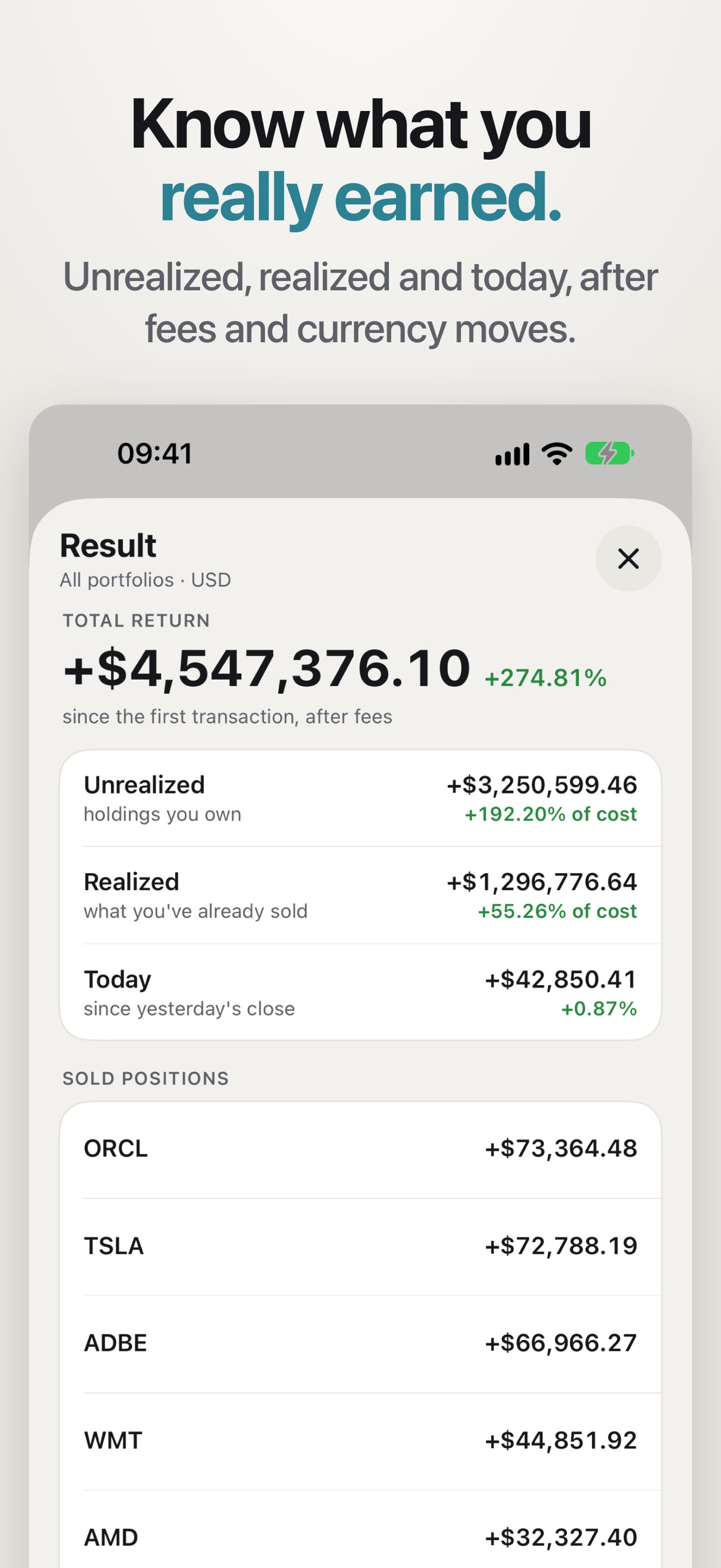 Screenshot 4 of tickerfolio: Portfolio Tracker