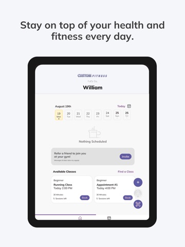 Custom Fitness CR iPad screenshot