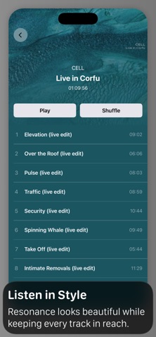 Resonance Music Player iPhone screenshot
