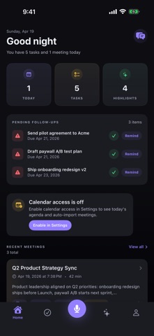 NoteCrux iPhone screenshot