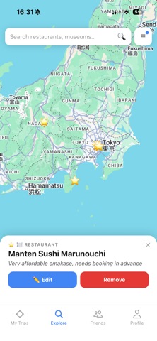 Outbound: Travel Planner iPhone screenshot