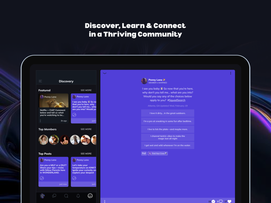 Join WONDERLAND iPad screenshot 1 - Social Networking app
