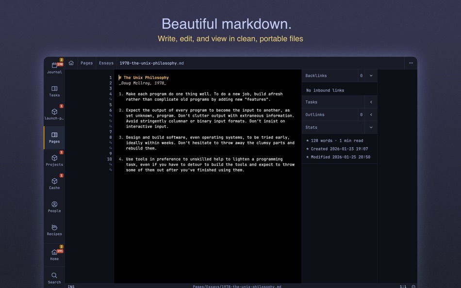 #3. Cache - Markdown Notes (macOS) Av: Rocketware Limited
