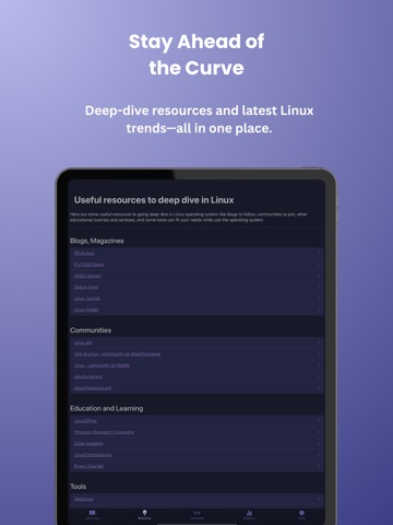 Linuxer iPad screenshot