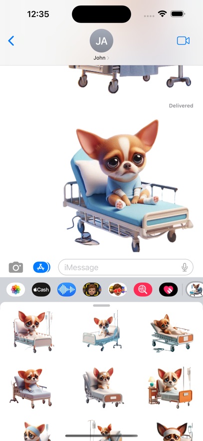 Sick Chihuahua Stickers
