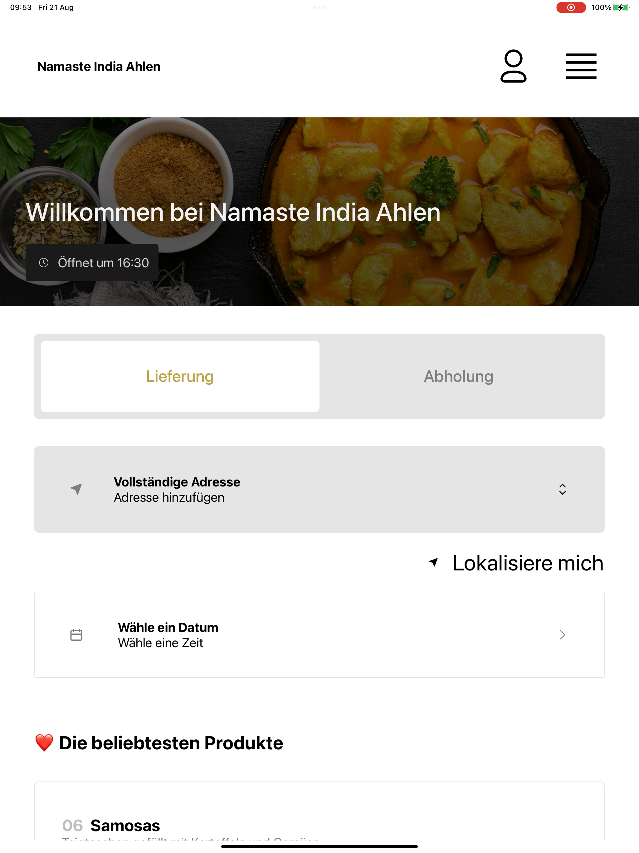 Namaste India Ahlen screenshot 13
