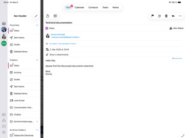 ISEC7 MAIL for Ivanti iPad screenshot