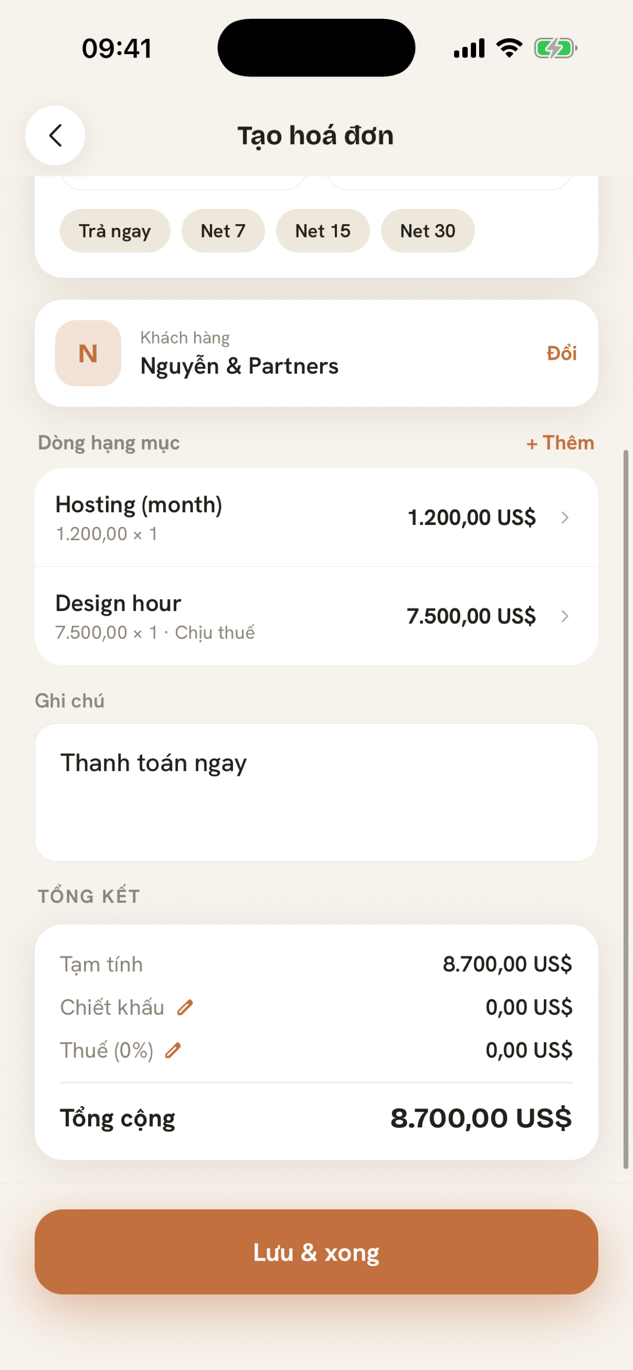 Nimbill: Invoice & Quote screenshot 2