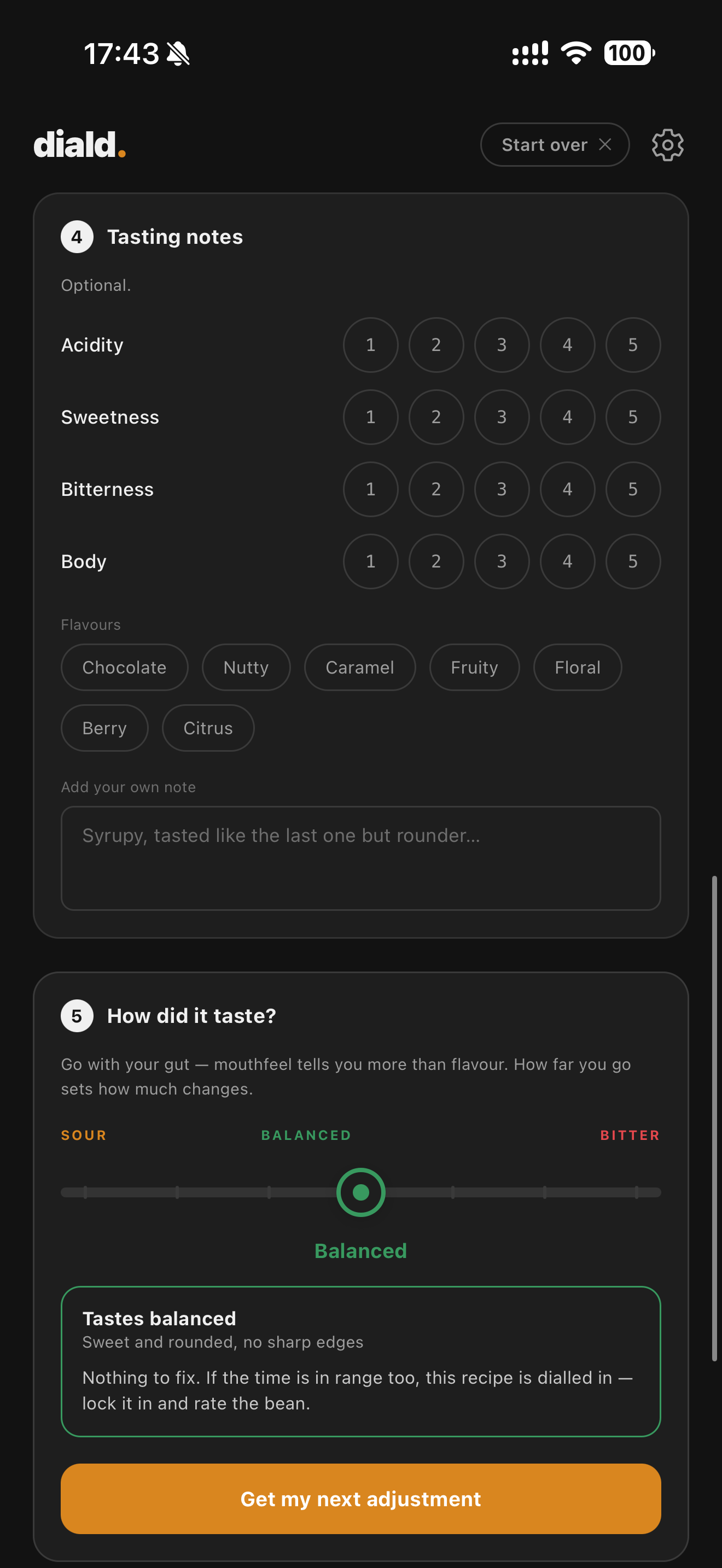 diald. screenshot 3