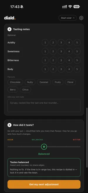 diald. screenshot 3