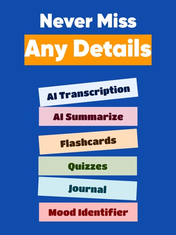 AI Lecture Note Taker: STUDYY iPad screenshot