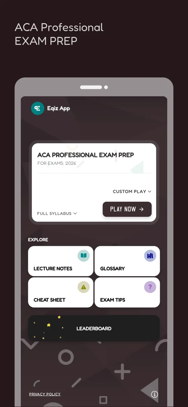 Screenshot #1 pour ACA Professional Exam Prep