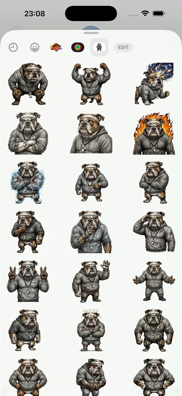 Screenshot #2 pour Bulldog Coach Stickers