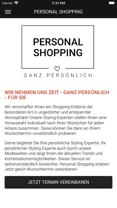 Modehaus M. Schneider Screenshot