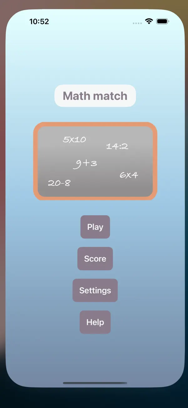 Screenshot #1 pour Accessible Math Match